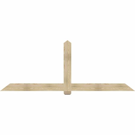 Ekena Millwork Eugene Rough Sawn Timber Gable Bracket, Douglas Fir, 108"W x 40"H x 2"D x 6"F, 9/12 Pitch GBW108X40X0206EUG00RDF